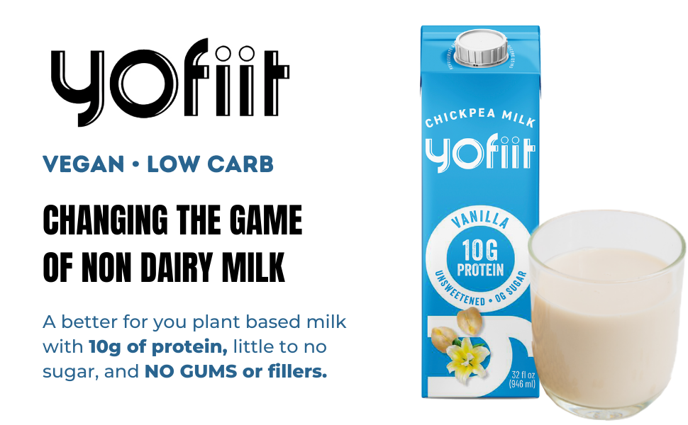 Yofiit Vanilla Unsweetened Non Dairy Milk 10x More
