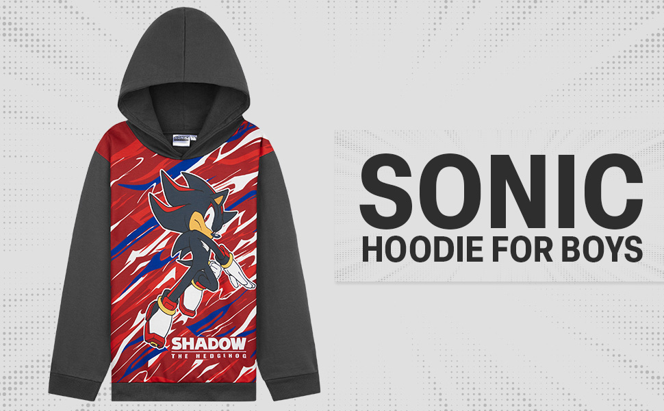 Sonic The Hedgehog Hoodie for Boys Teens