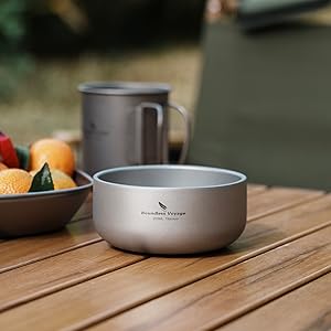 Amazon.co.jp: Boundless Voyage チタンボウル お茶碗 二重構造