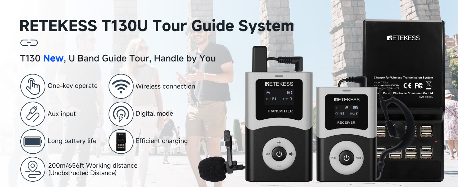 RETEKESS T130U Tour Guide System
