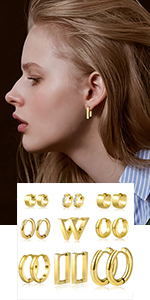 gold earrings