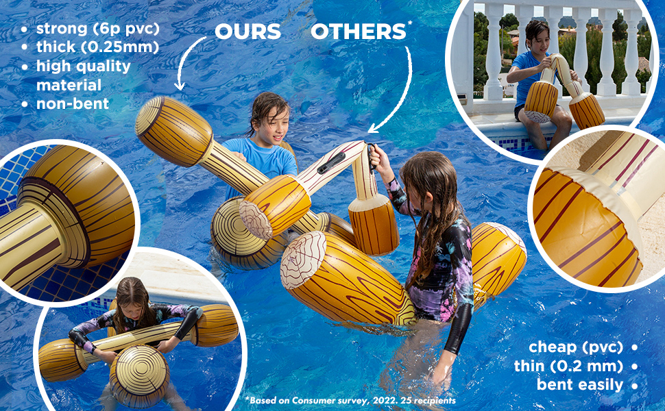 Chuchik Inflatable Raft Pool Games for Kids Ages 812