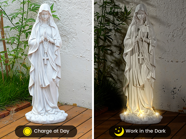 Amazon.com: VChymm Virgin Mary Statue 31.49 Inch Religious