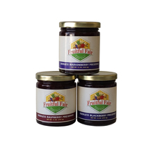 Jams, Jellies, Preserves, Marionberry, Blackberry, Raspberry, Strawberry, Blueberry, Apricot, Peach,