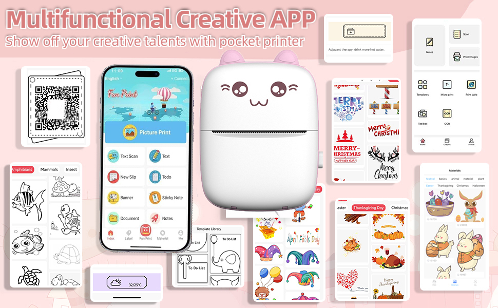 Mini Printer Multiupurpose App Uses