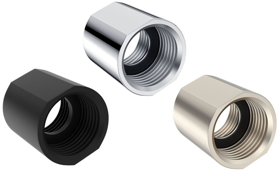 iFealClear 2PCS Brass Pipe Fitting, Shower Coupling, G1/2 x G1/2 Female