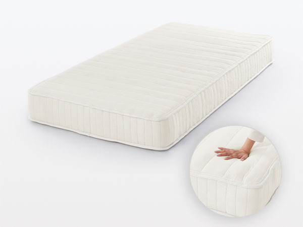 無印良品 セミダブル 脚付きマットレス ポケットコイル 送料込 脚付マットレス・高密度ポケットコイル・セミダブル（スチール