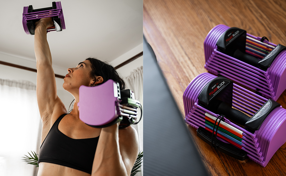 PowerBlock Sport 24 Adjustable Dumbbells, Sold in Pairs, 3