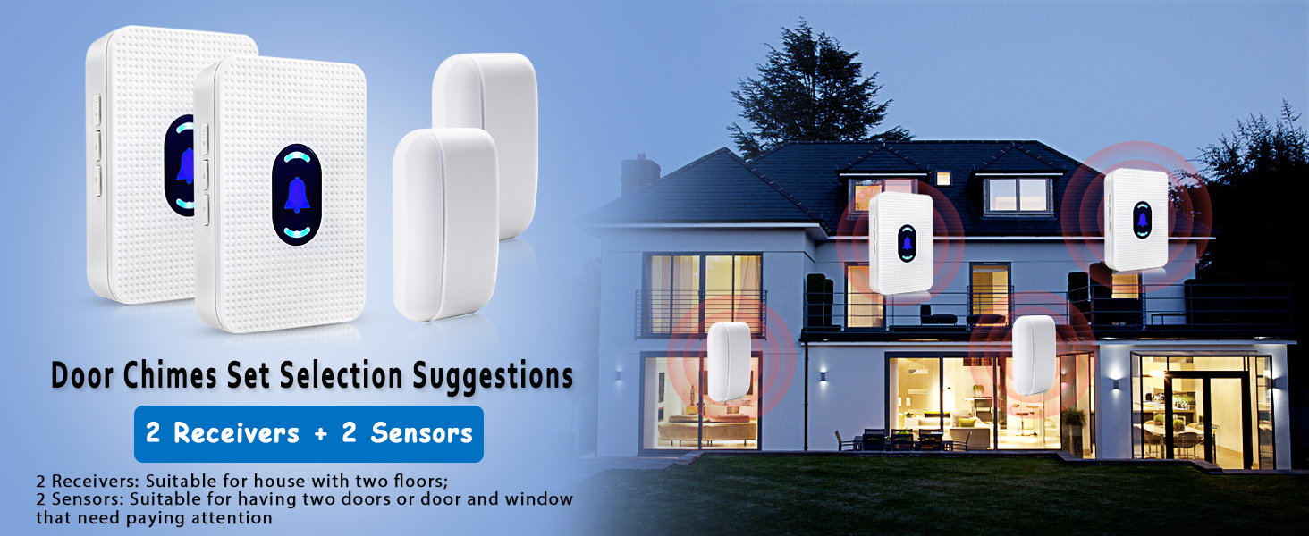 Daytech Door Chimes When Door Opens Wireless Door Chime Entry Alert