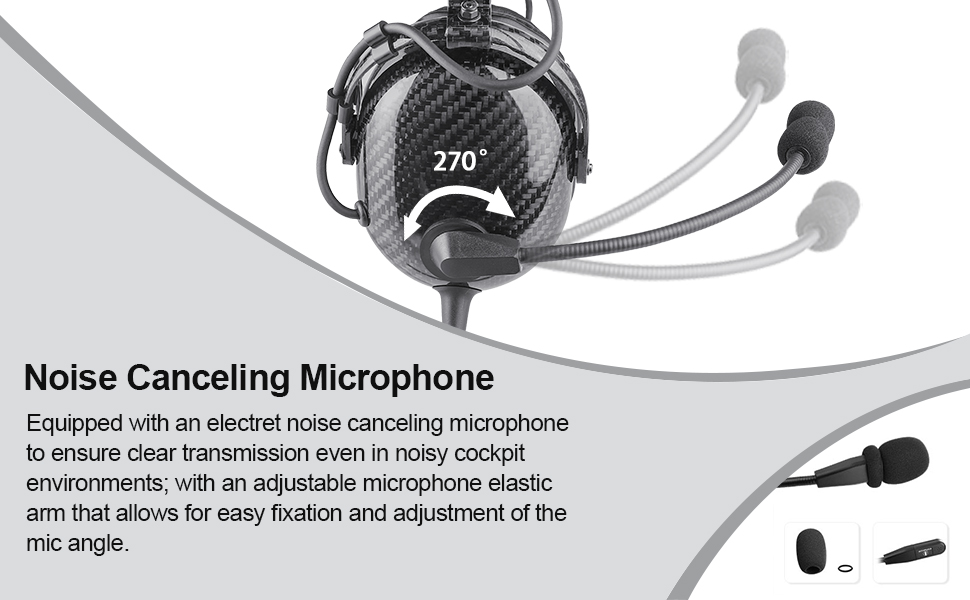 noise cancelling aviation headset