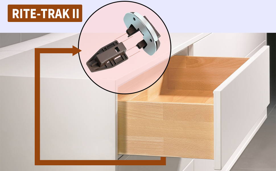 Vsttar RiteTrak II Replacement 5 Sets Drawer Guide Kit, Enhanced