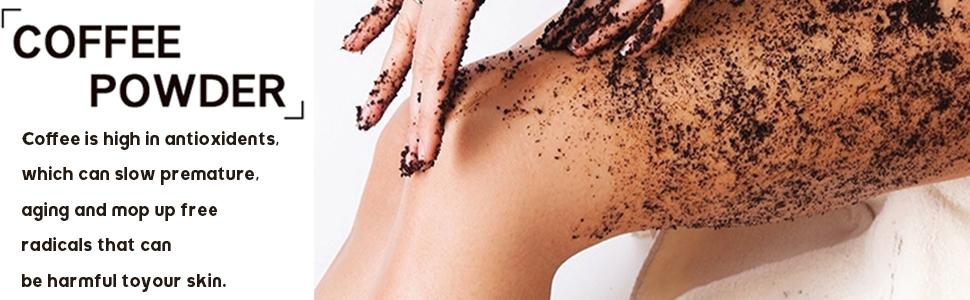 Arabica Coffee Body Scrub, Natural Body Scrubs for Women Exfoliation