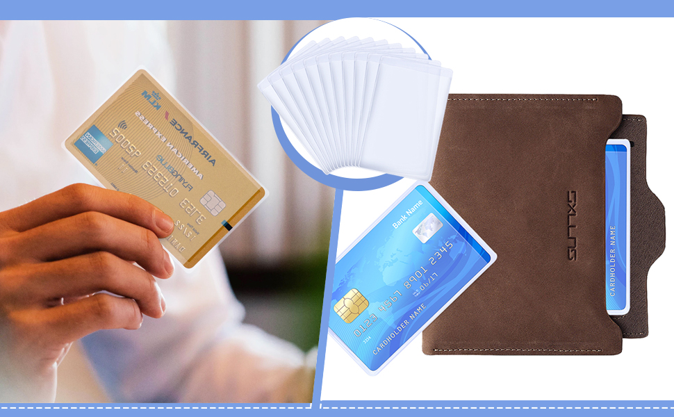 plastic bank card sleeves