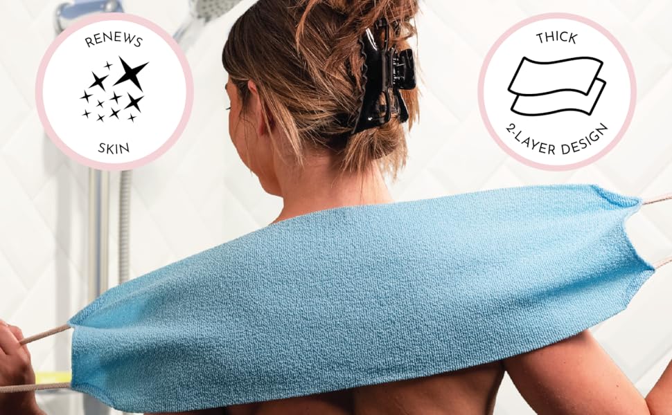 S&T INC. Exfoliating Body Scrubber, Back Exfoliator for