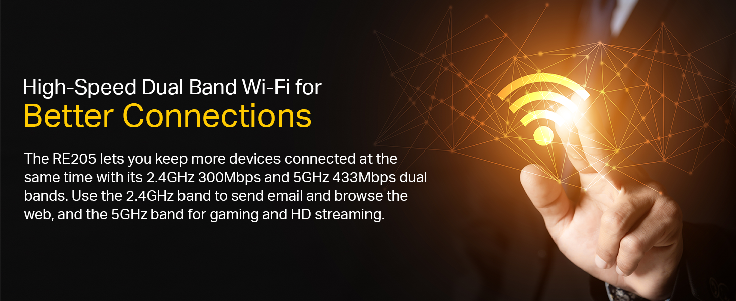 RE205 AC750 Wi-Fi Range Extender