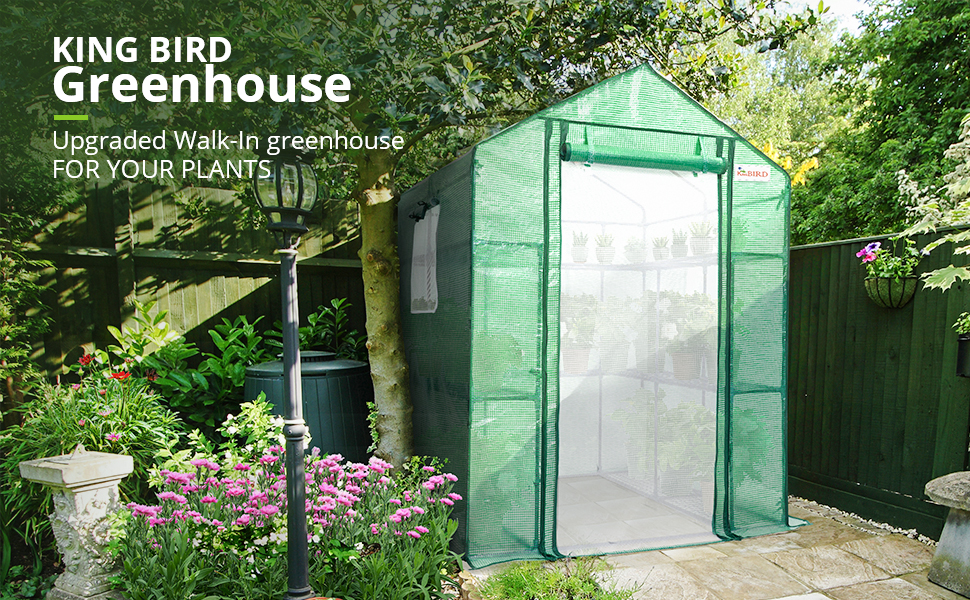 KING BIRD Upgraded Walkin Greenhouse for Outdoors