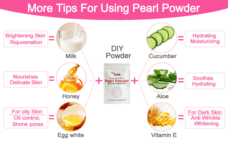 Pure SuperFine Freshwater Pearl Powder for Skincare Homemade Cosmetics for skin lightening whitening