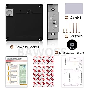 Bawoss RFID Lock for Wooden Cabinet Door in cabinet locks and hardwares.