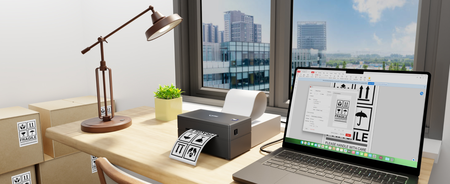 Print wirelessly with Bluetooth or use USB for fast and stable desktop printing