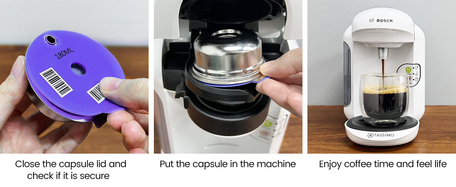 NOTSEK Tassimo Reusable Pods,Stainless Steel Tassimo Refillable Coffee