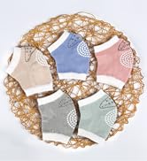5 Stücke Knieschoner Baby zum Gehfrei Krabbeln, Anti-Rutsch Elastische Baby Knieschützer mit Gumm...