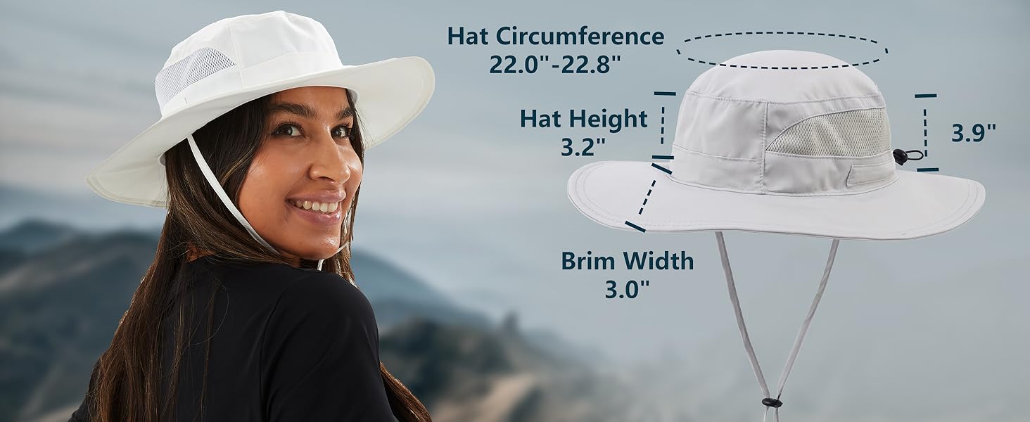 Connectyle womens wide brim sun hat upf 50+ sun protection hat fishing gardening hat for women