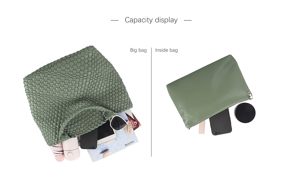 The handbag has a spacious interior that can hold all your essentials