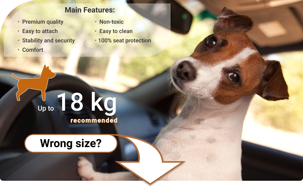 Wuglo Extra Stable Dog Car Seat Reinforced Car Dog Seat for Medium