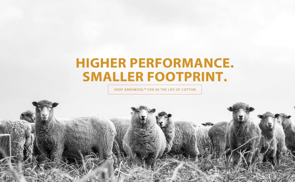 Higher Performance Socks. Smaller Footprint. Shop Arrowool for 4X life of cotton.