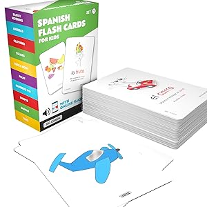 Spanish flash cards for kids