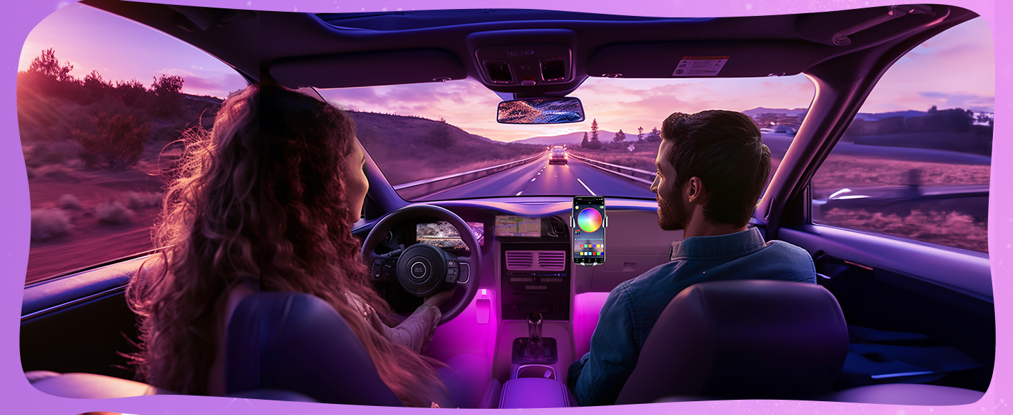 Winzwon Car LED Interior Lights, Gifts for Him Her, Car Accessories for