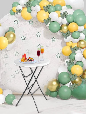 round folding cocktail table 32in high top table for parties