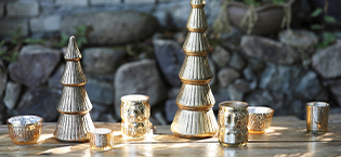 Wooden Christmas Tree Set of 2