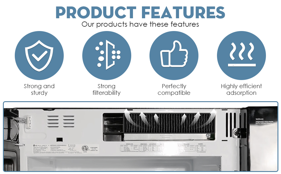 5230W1A003A Charcoal Filter Replacement for LG Microwave
