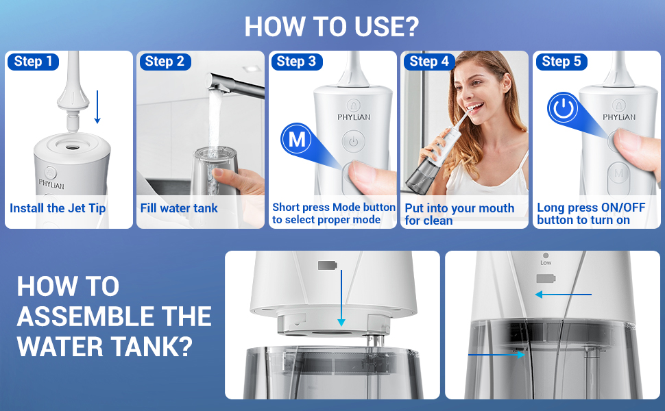 power Flosser Cordless for Teeth 