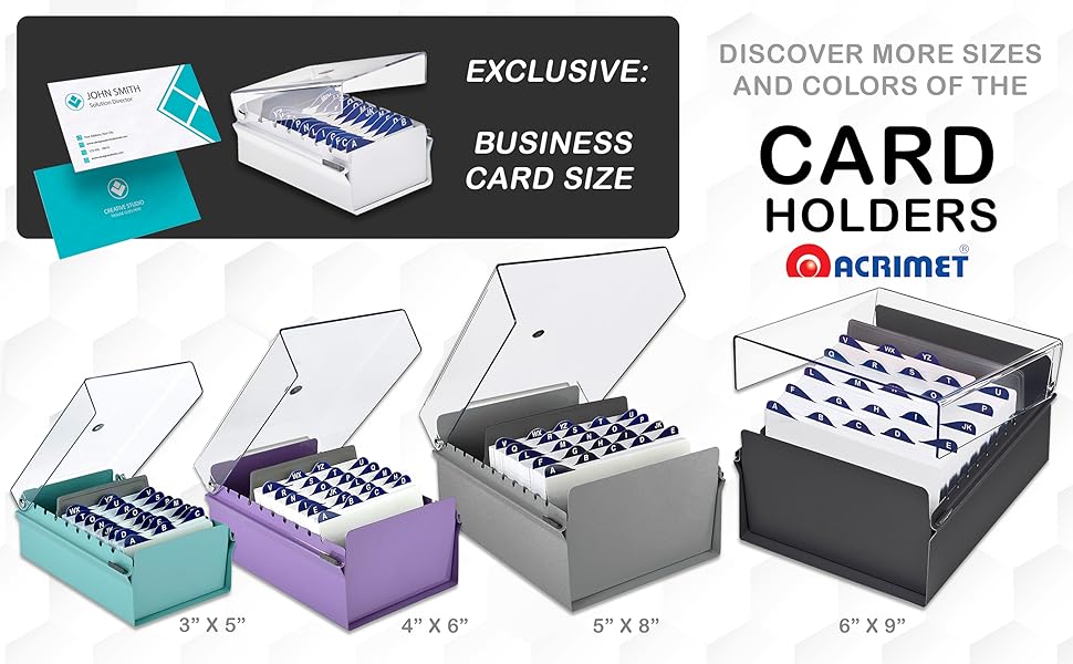 Acrimet AZ Index Card Guides for 6” X 9” Card Holder