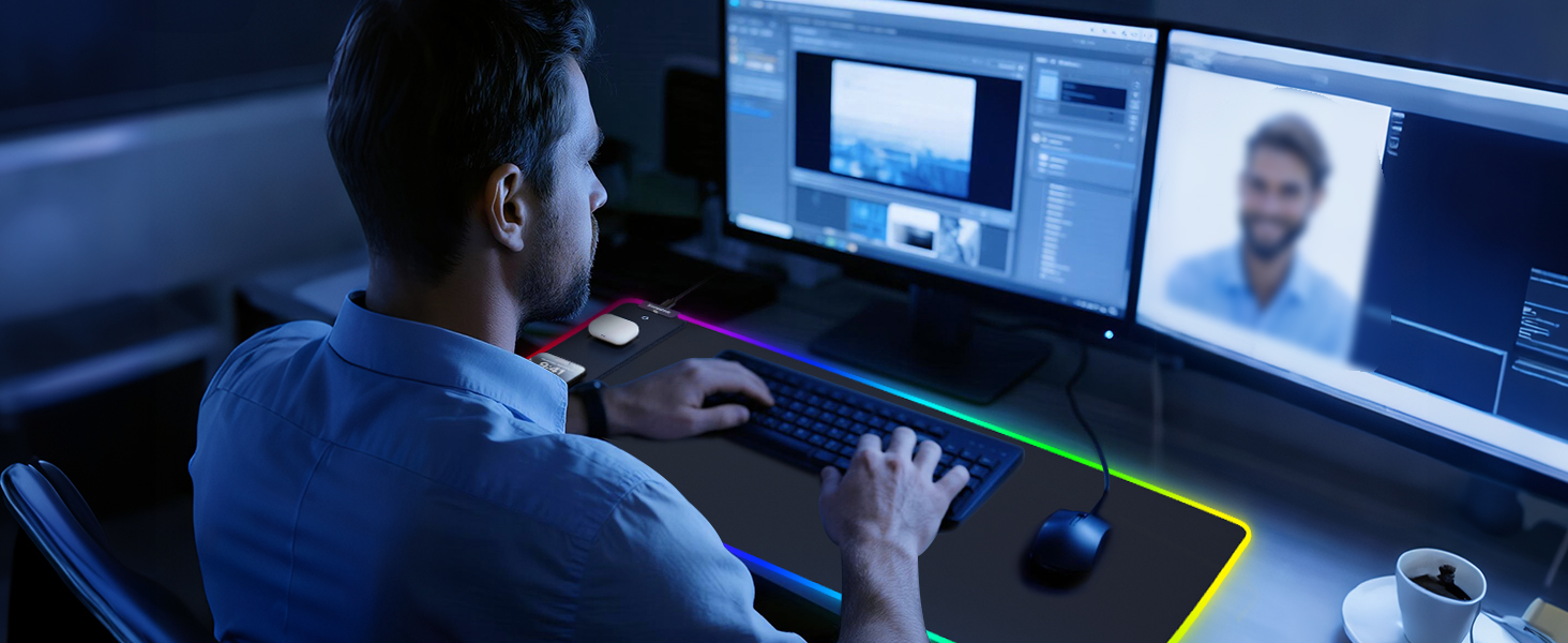 gaming mouse pad with RGB  