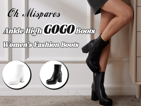 Amazon.com | Oh Mispares Women's Platform High Chunky Heeled