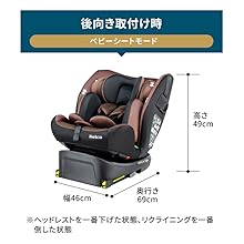 ネビオNebioリクライニング可 新生児〜4歳　ベビーシート ブラック 楽天市場】レビュー特典有り☆【2025年6月Newモデル】【新生児