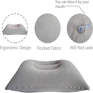 Flocking cloth inflatable pillow