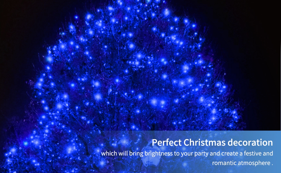 Blissun Christmas Lights, 50Count Green Wire Light Set