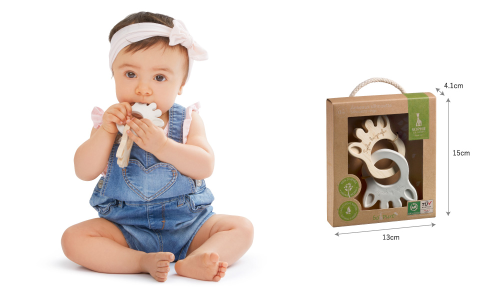 歯、赤ちゃん、おもちゃ、リング、100%天然ゴム、100%天然ゴムの木材、ベビー用品、ソフィーガイラフ、ベビーギフト、ギフト