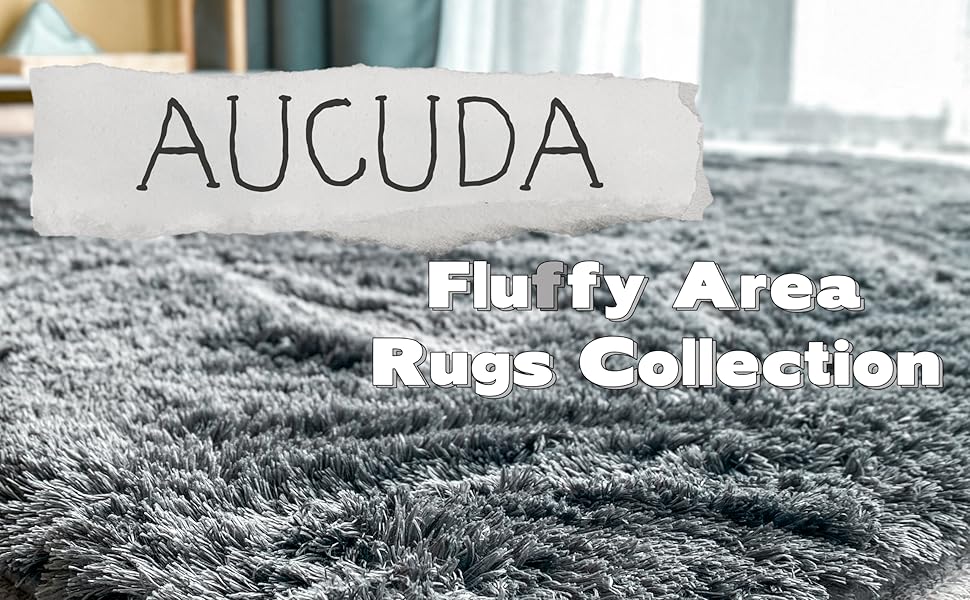 Aucuda Fluffy Drum Set Rugs, Extra Thick Drum Mat for Electric Drums