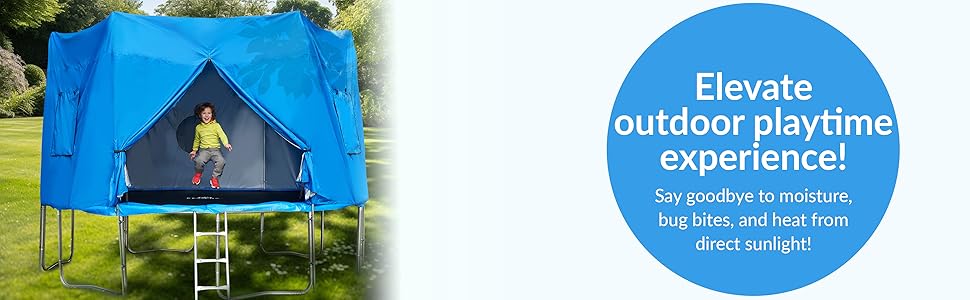 Trampoline Tent | Outdoor Fun for Kids | Trampoline Tent Cover | Trampoline Accessory Tent