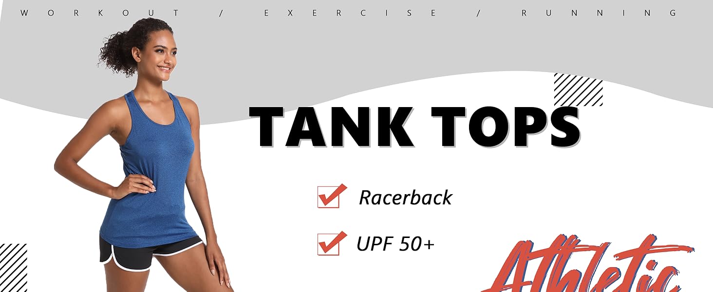 Women's Racerback Tank Tops UPF 50+ Workout Shirts