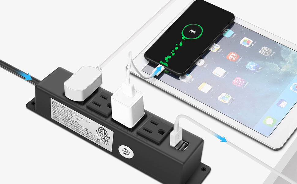Gun Safe Power Outlet Kit with USB, 4 Outlet Direct Wire