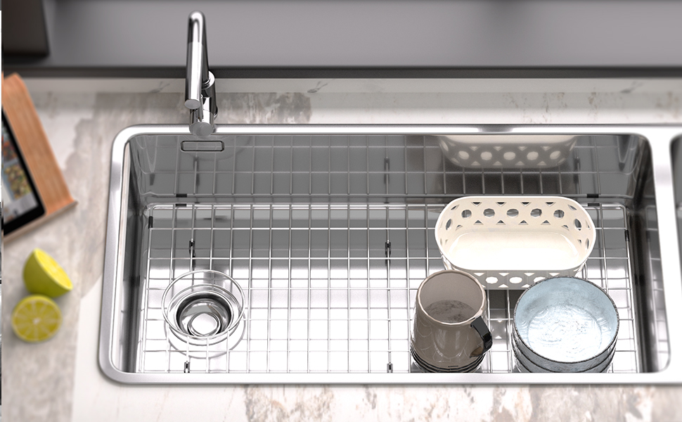 SlimmKISS Sink Protectors Stainless Steel Sink Grate for