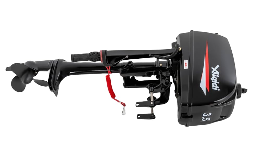 3.5HP Boat Engine 2 Stroke Outboard Motor, Water Sports Outboard Motor Boat Motor