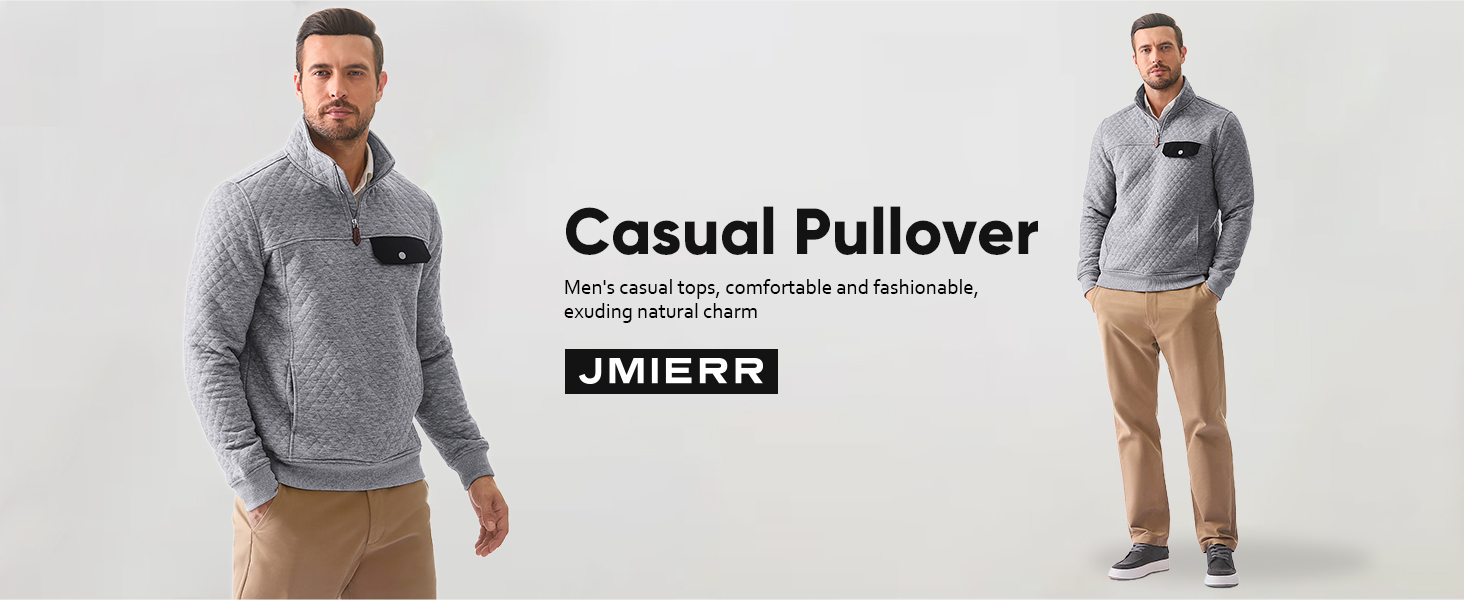 JMIERR Men's Quilted Sweatshirt