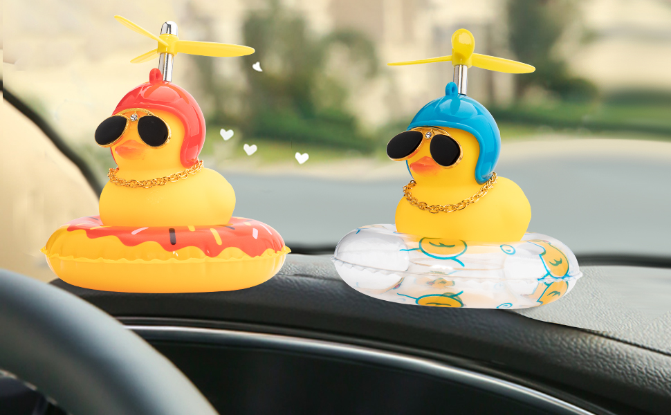 wonuu Rubber Duck Car Ornaments Yellow Duck Car Dashboard